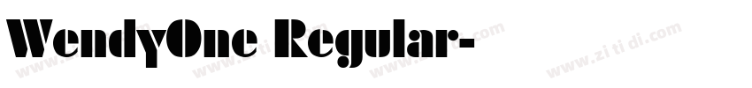 WendyOne Regular字体转换